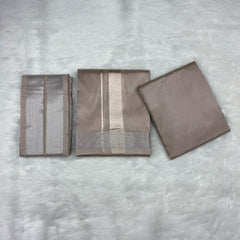 HORAD Premium Art Silk Sandstone Shirt Material (3 Meter) + (9X5) Dhoti + Angavastram