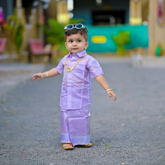 Horad Premium Art Silk Lavender Kids Set
